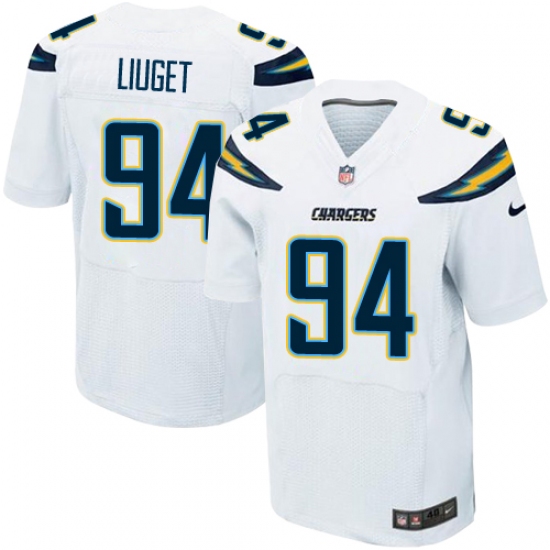 Men's Nike Los Angeles Chargers #94 Corey Liuget Elite White NFL Jersey - Ujersey