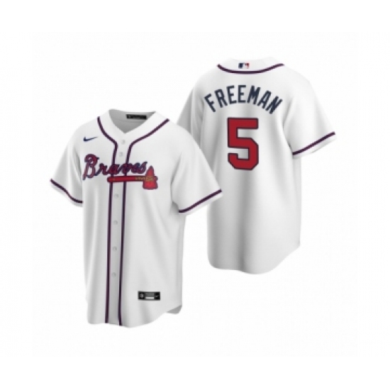 Youth Atlanta Braves #5 Freddie Freeman Nike White 2020 Replica Home Jersey - Ujersey