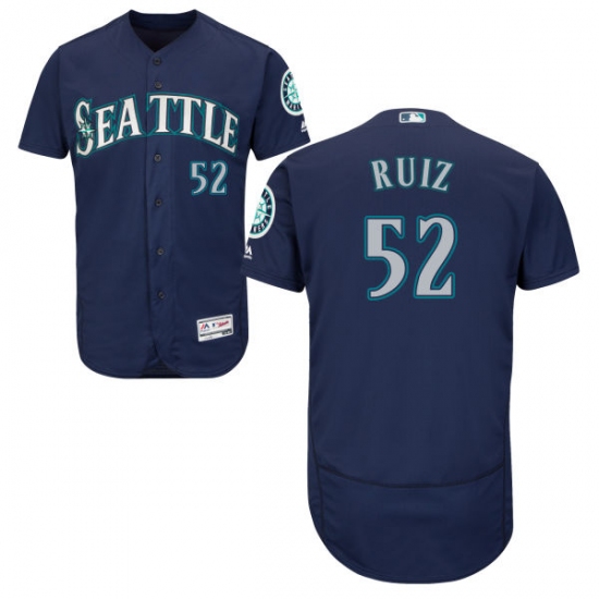 Men's Majestic Seattle Mariners #52 Carlos Ruiz Navy Blue Flexbase Authentic Collection MLB Jersey - Ujersey