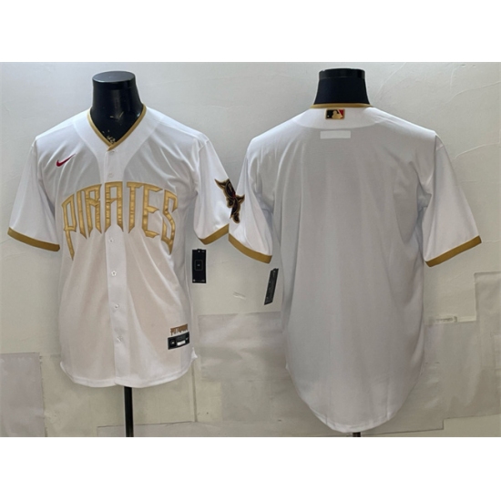 Men's Pittsburgh Pirates Blank White 2026 City Connect Stadium Stitched Baseball Jersey - Ujersey