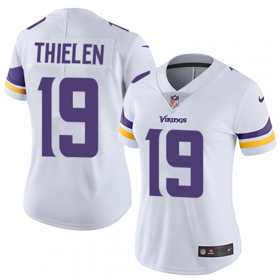 Women's Nike Minnesota Vikings #19 Adam Thielen Elite White NFL Jersey - Ujersey