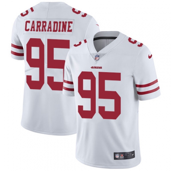 Men's Nike San Francisco 49ers #95 Cornellius Carradine White Vapor Untouchable Limited Player NFL Jersey - Ujersey