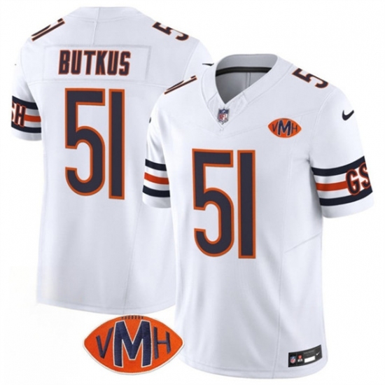 Men's Chicago Bears #51 Dick Butkus White 2025 F.U.S.E. With VMH Vapor Untouchable Limited Football Stitched Jersey - Ujersey