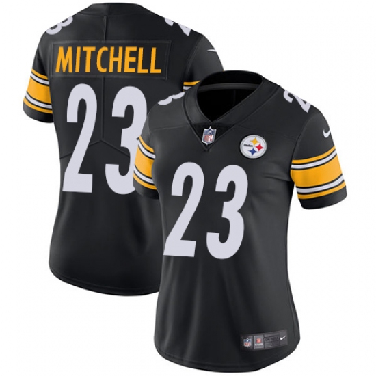 Women's Nike Pittsburgh Steelers #23 Mike Mitchell Black Team Color Vapor Untouchable Limited Player NFL Jersey - Ujersey