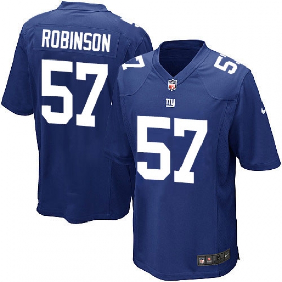 Men's Nike New York Giants #57 Keenan Robinson Game Royal Blue Team Color NFL Jersey - Ujersey