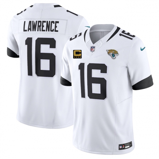 Men's Jacksonville Jaguars #16 Trevor Lawrence White 2025 F.U.S.E. With 4-Star C Vapor Limited Football Stitched Jersey - Ujersey