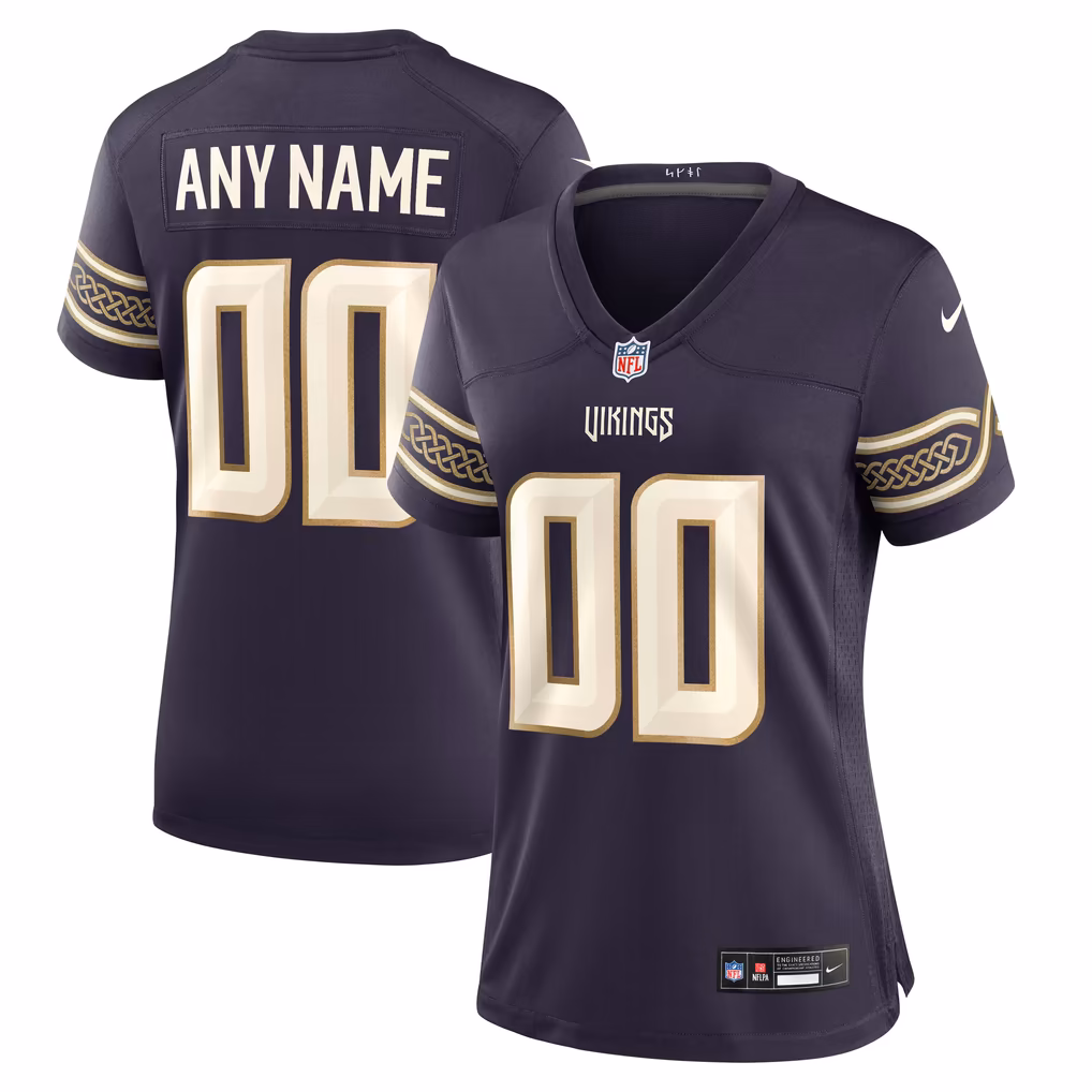 Women's Minnesota Vikings Nike Purple 2026 Rivalries Collection Game Custom Jersey - Ujersey