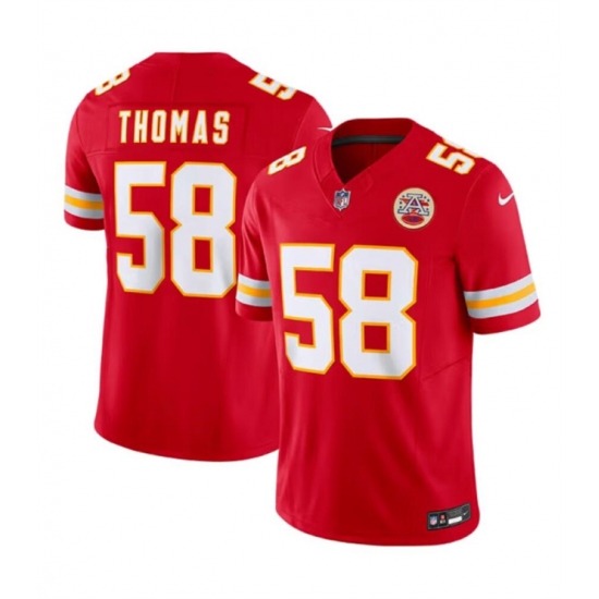 Men's Kansas City Chiefs #58 Derrick Thomas Red 2024 F.U.S.E Vapor Untouchable Limited Stitched Football Jersey - Ujersey