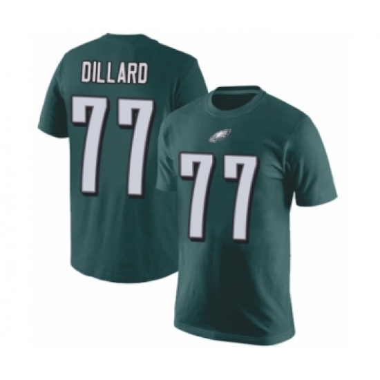 Philadelphia Eagles #77 Andre Dillard Green Rush Pride Name & Number T-Shirt - Ujersey