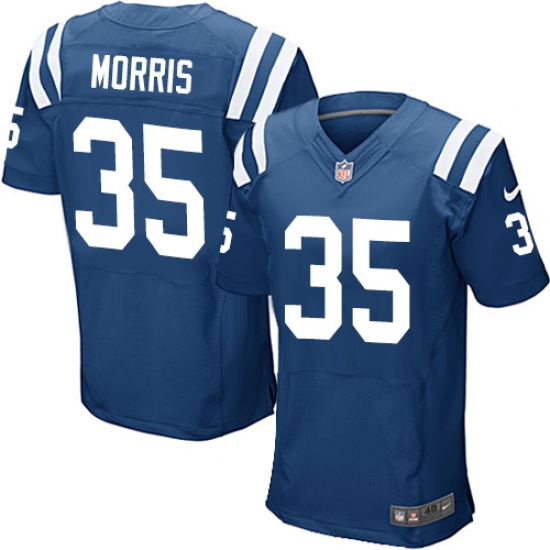 Men's Nike Indianapolis Colts #35 Darryl Morris Elite Royal Blue Team Color NFL Jersey - Ujersey