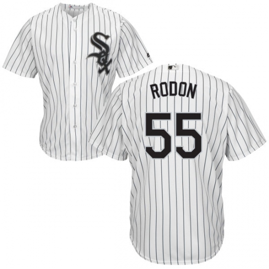 Youth Majestic Chicago White Sox #55 Carlos Rodon Replica White Home Cool Base MLB Jersey - Ujersey