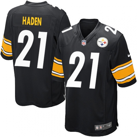 Men's Nike Pittsburgh Steelers #21 Joe Haden Game Black Team Color NFL Jersey - Ujersey