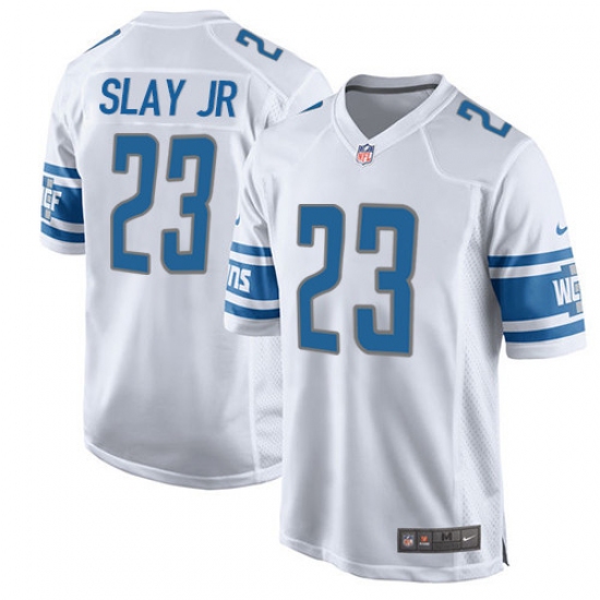 Men's Nike Detroit Lions #23 Darius Slay Game White NFL Jersey - Ujersey