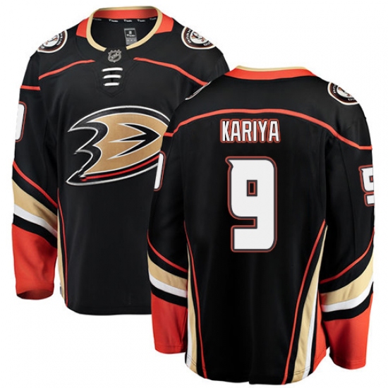 Men's Anaheim Ducks #9 Paul Kariya Fanatics Branded Black Home Breakaway NHL Jersey - Ujersey