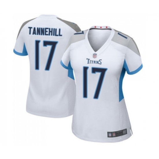 Women's Tennessee Titans #17 Ryan Tannehill Game White Football Jersey - Ujersey