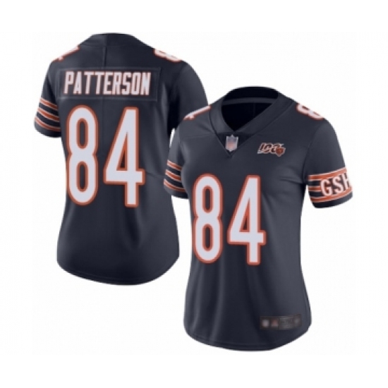 Women's Chicago Bears #84 Cordarrelle Patterson Navy Blue Team Color 100th Season Limited Football Jersey - Ujersey