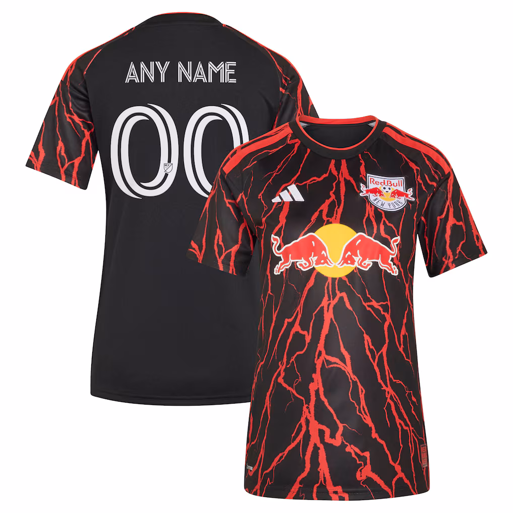 Women's New York Red Bulls adidas Black 2026 The Rooted Kit Replica Custom Jersey - ujerseystore