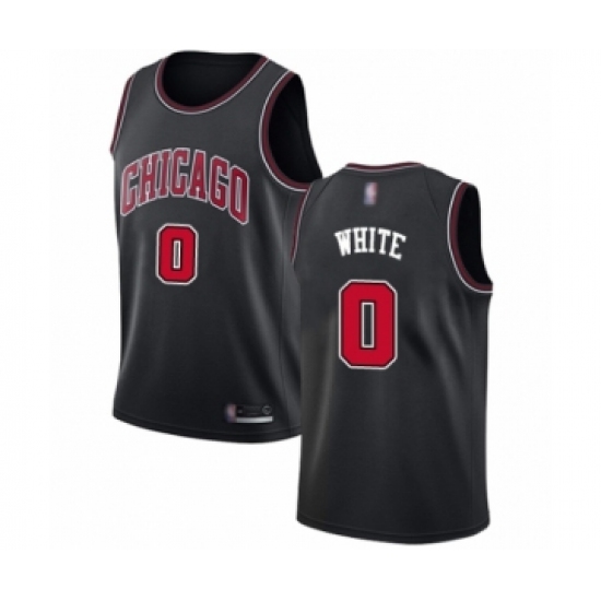 Women's Chicago Bulls #0 Coby White Authentic Black Basketball Jersey Statement Edition - Ujersey