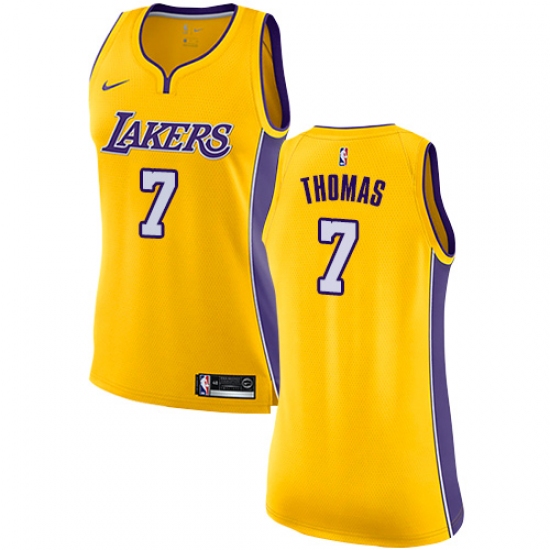 Women's Nike Los Angeles Lakers #7 Isaiah Thomas Authentic Gold Home NBA Jersey - Icon Edition - Ujersey