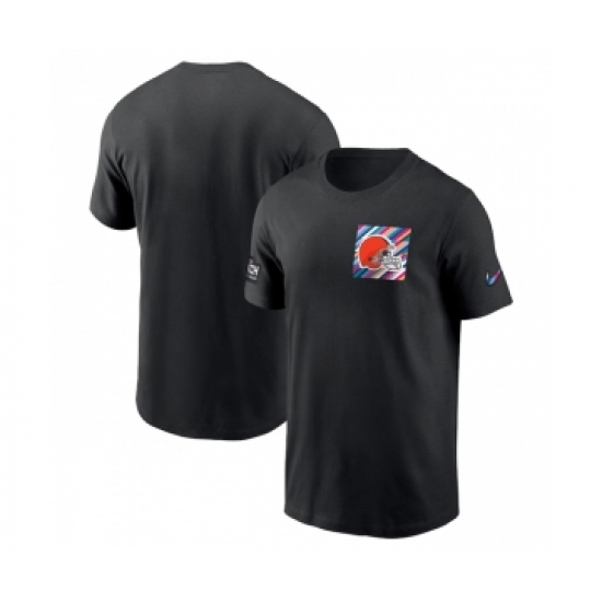 Men's Cleveland Browns Black 2023 Crucial Catch Sideline Tri-Blend T-Shirt - Ujersey