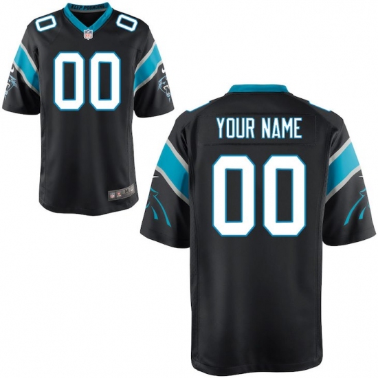 Men's Carolina Panthers Nike Black Custom Game Jersey - Ujersey