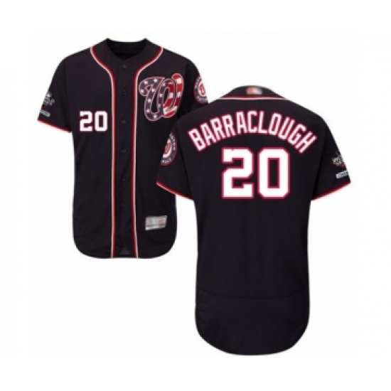 Men's Washington Nationals #20 Kyle Barraclough Navy Blue Alternate Flex Base Authentic Collection 2019 World Series Champions Baseball Jersey - Ujersey