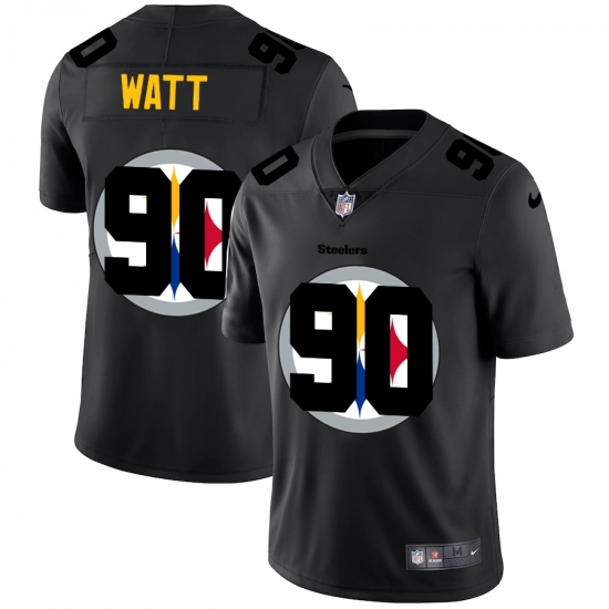 Men's Pittsburgh Steelers #90 T. J. Watt Black Nike Black Shadow Edition Limited Jersey - Ujersey
