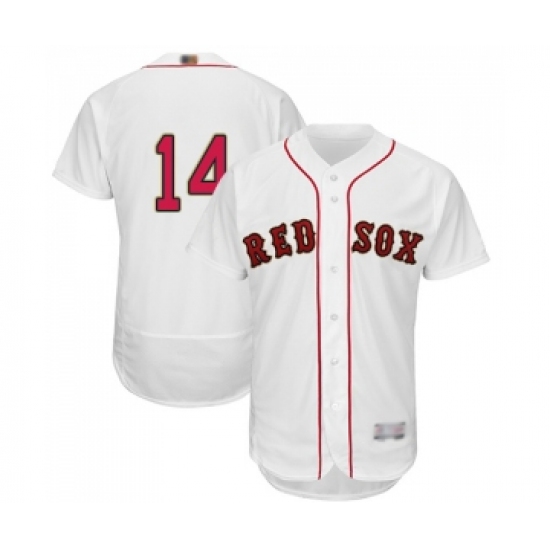 Men's Boston Red Sox #14 Jim Rice White 2019 Gold Program Flex Base Authentic Collection Baseball Jersey - Ujersey
