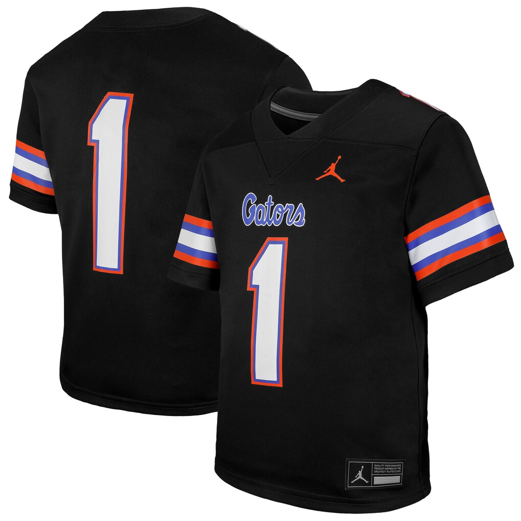 Youth Jordan Brand #1 Black Florida Gators Untouchable Replica Game Jersey - ujerseystore