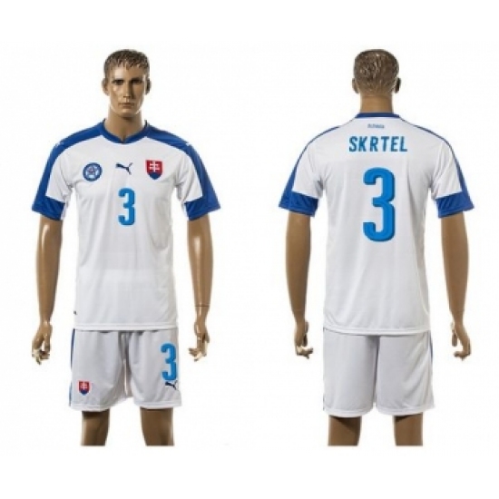Slovakia #3 Skrtel Home Soccer Country Jersey