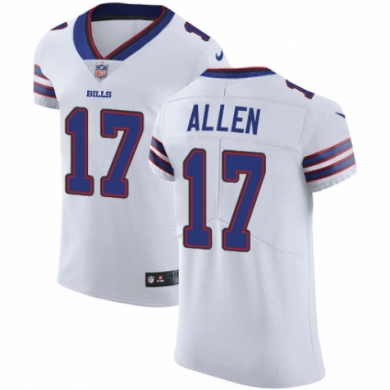 Men's Nike Buffalo Bills #17 Josh Allen White Vapor Untouchable Elite Player NFL Jersey - Ujersey