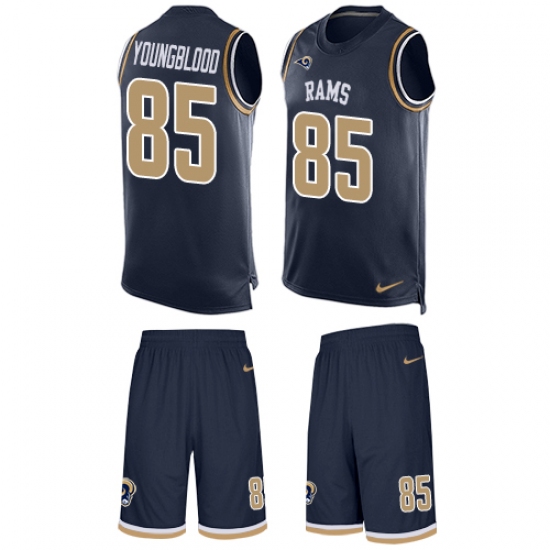 Men's Nike Los Angeles Rams #85 Jack Youngblood Limited Navy Blue Tank Top Suit NFL Jersey - Ujersey