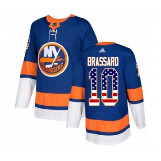 Youth New York Islanders #10 Derick Brassard Authentic Royal Blue USA Flag Fashion Hockey Jersey - Ujersey