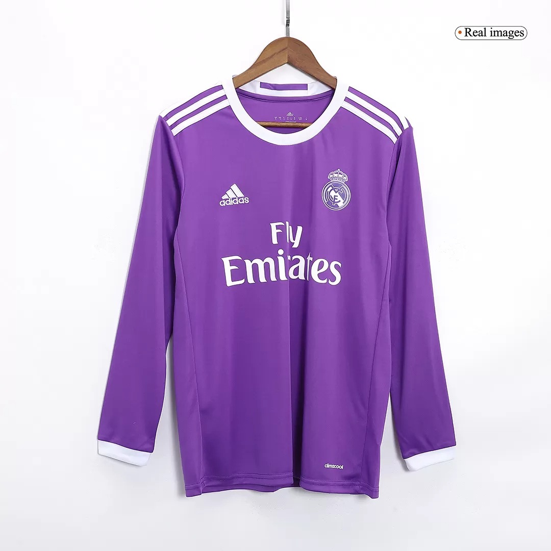 Real Madrid Retro Jersey Away Soccer Shirt Long Sleeve 2016/17 - U-jersey