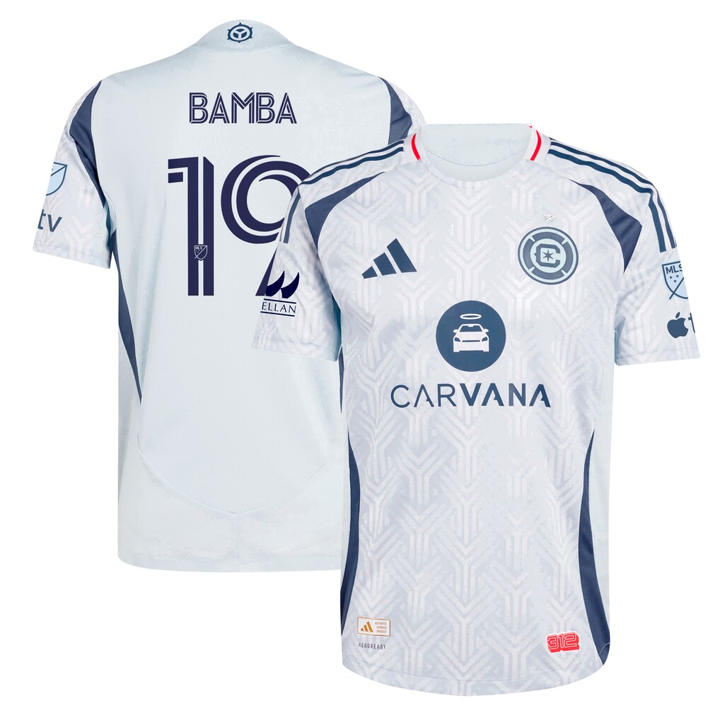 Men's Chicago Fire Jonathan Bamba adidas Light Blue 2025 The Municipal Kit Authentic Player Jersey - Ujersey