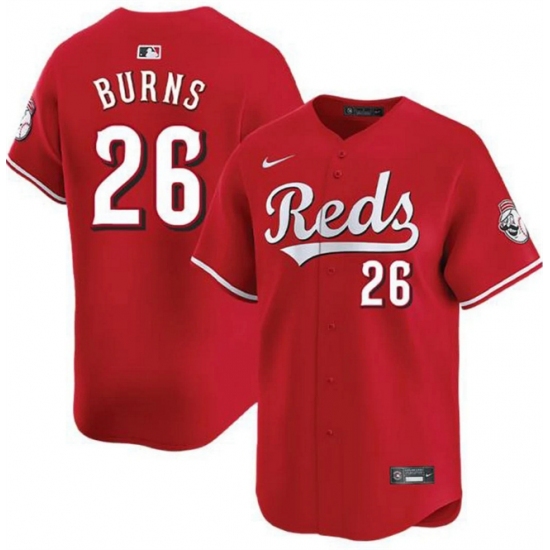 Men's Cincinnati Reds #26 Chase Burns Red Limited Stitched Baseball Jersey - Ujersey