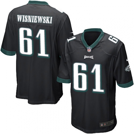 Men's Nike Philadelphia Eagles #61 Stefen Wisniewski Game Black Alternate NFL Jersey