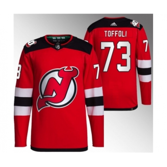 Men's New Jersey Devils #73 Tyler Toffoli Red Stitched Jersey - Ujersey