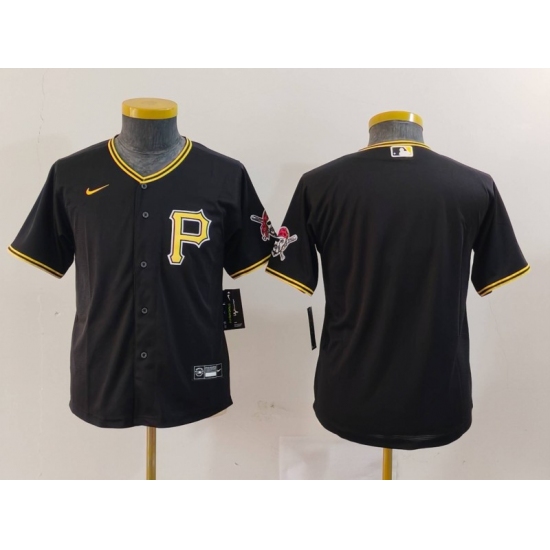 Youth Pittsburgh Pirates Blank Black Stitched Cool Base Nike Jersey - Ujersey