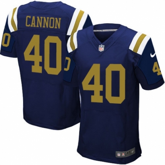 Men's Nike New York Jets #40 Trenton Cannon Elite Navy Blue Alternate NFL Jersey - Ujersey