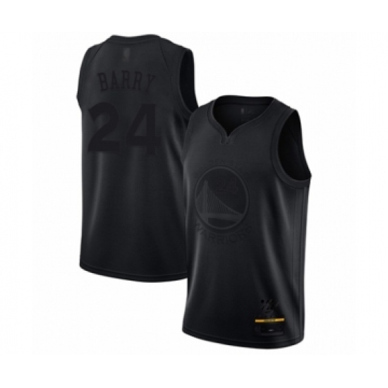 Men's Golden State Warriors #24 Rick Barry Swingman Black MVP Basketball Jersey - Ujersey