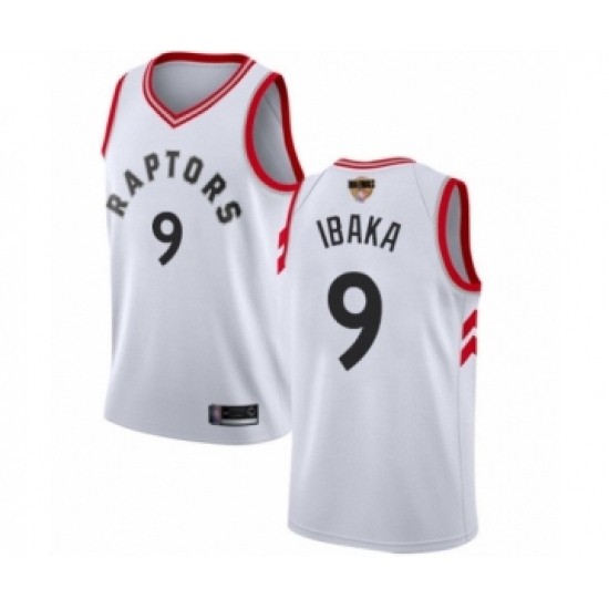 Women's Toronto Raptors #9 Serge Ibaka Swingman White 2019 Basketball Finals Bound Jersey - Association Edition - Ujersey