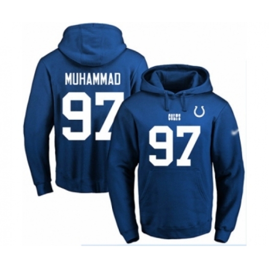 Football Men's Indianapolis Colts #97 Al-Quadin Muhammad Royal Blue Name & Number Pullover Hoodie - Ujersey