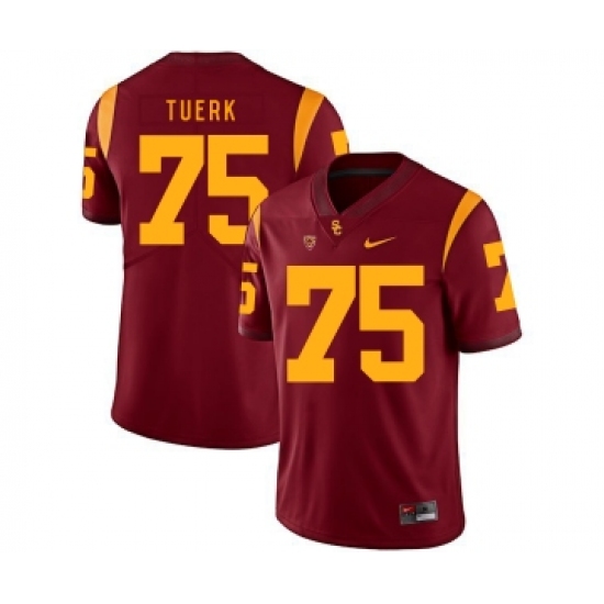 USC Trojans 75 Max Tuerk Red College Football Jersey