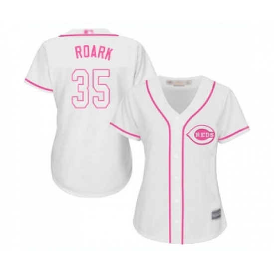 Women's Cincinnati Reds #35 Tanner Roark Authentic White Fashion Cool Base Baseball Jersey - Ujersey