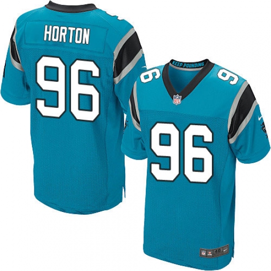 Men's Nike Carolina Panthers #96 Wes Horton Elite Blue Alternate NFL Jersey - Ujersey