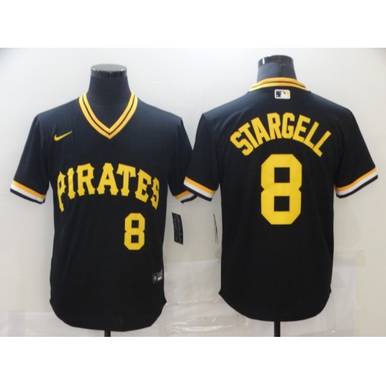 Men's Nike Pittsburgh Pirates #8 Willie Stargell Black Flexbase Authentic Collection Cooperstown Jersey - Ujersey