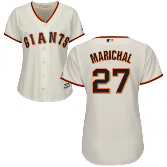 Women's Majestic San Francisco Giants #27 Juan Marichal Replica Cream Home Cool Base MLB Jersey - Ujersey