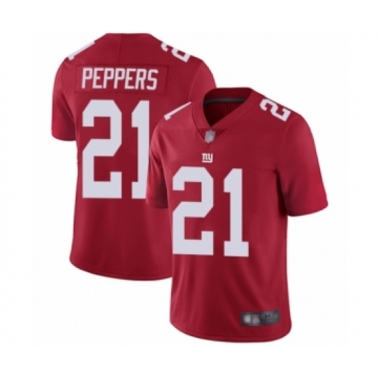 Youth New York Giants #21 Jabrill Peppers Red Alternate Vapor Untouchable Limited Player Football Jersey - Ujersey