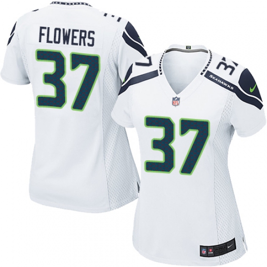 Women Nike Seattle Seahawks #37 Tre Flowers Game White NFL Jersey - Ujersey
